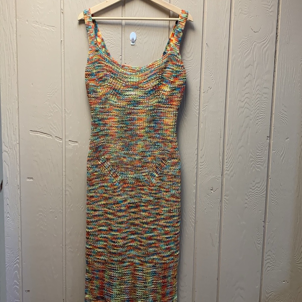 Fashion Nova Multi Color Crochet Dress